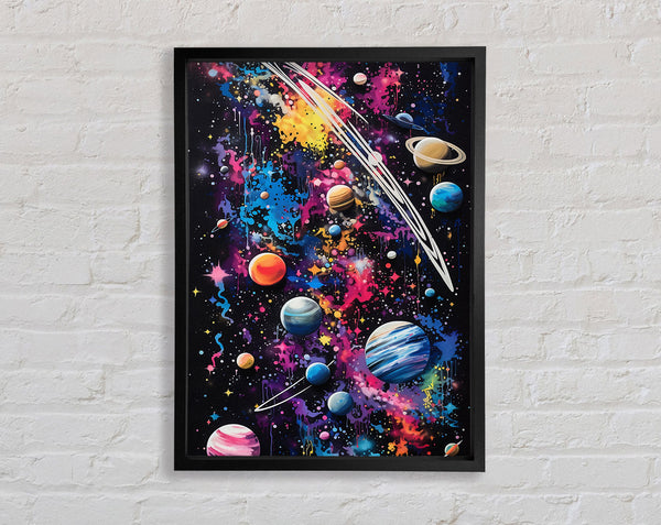 Graffiti Galaxy Framed Print