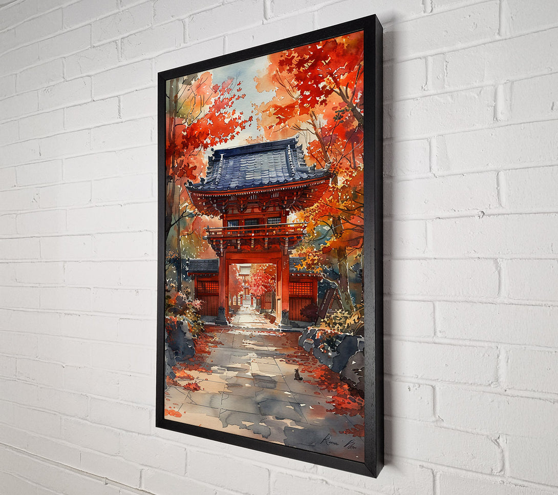  A Canvas Print of Crimson Temple Gate Canvas Wall Art