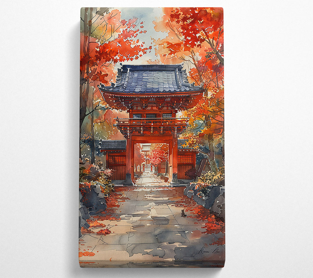  A Canvas Print of Crimson Temple Gate Canvas Wall Art