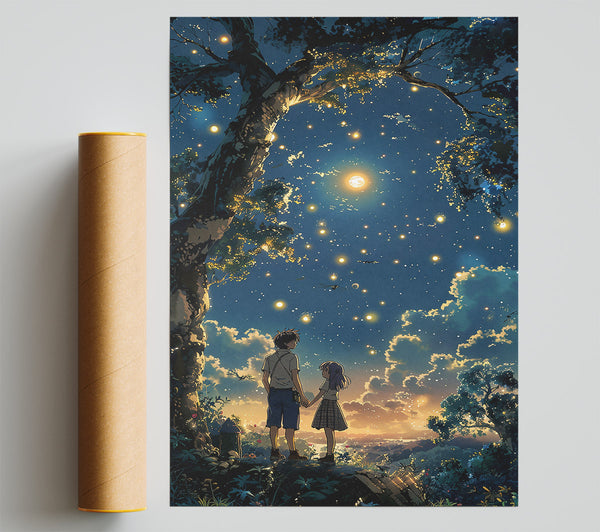 Blue Night Whispers Print