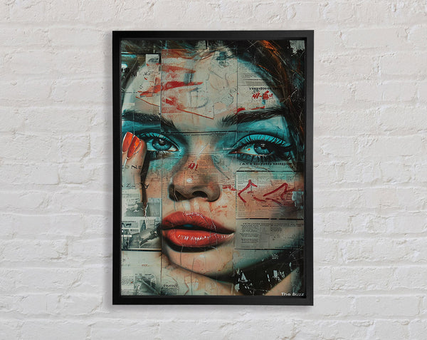 Graffiti Half Face Framed Print