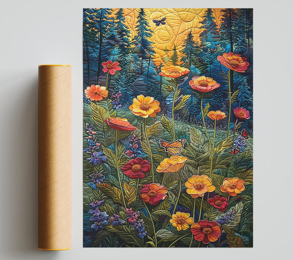 Yellow Forest Bloom Print