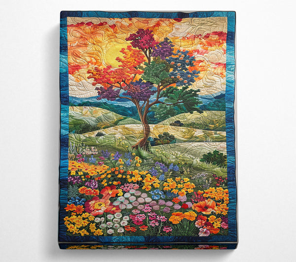  A Canvas Print of Golden Sunset Bloom Canvas Wall Art