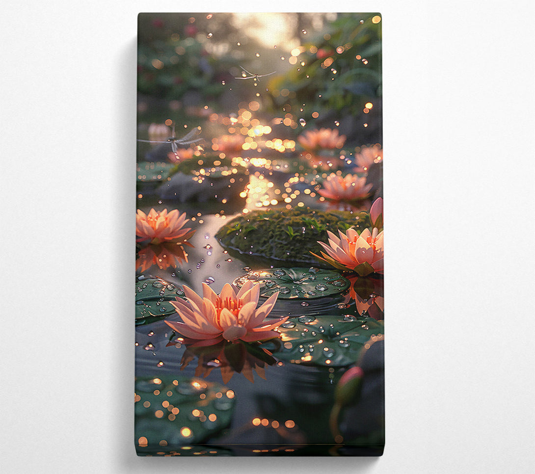  A Canvas Print of Golden Pond Lilies Canvas Art