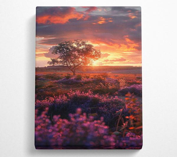  A Canvas Print of Crimson Sunset Dreams Canvas Art