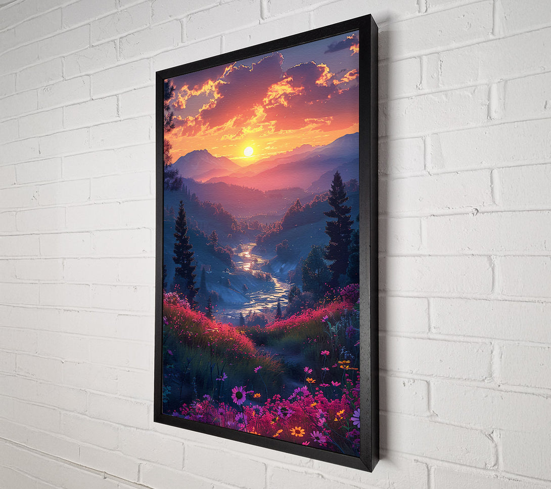  A Canvas Print of Crimson Valley Sunset Canvas Wall Art