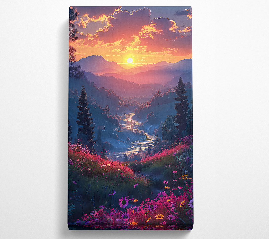  A Canvas Print of Crimson Valley Sunset Canvas Wall Art