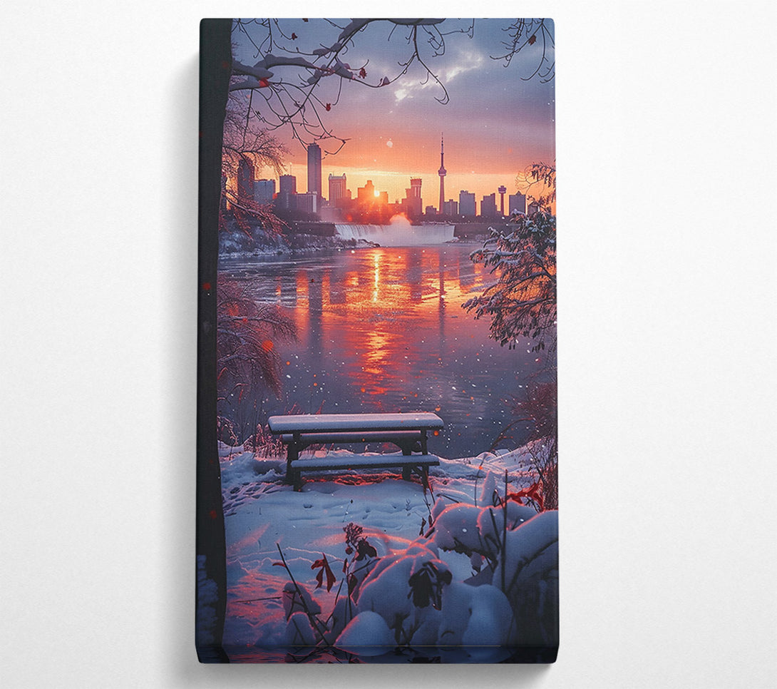  A Canvas Print of Orange Sunset Solitude Canvas Wall Art
