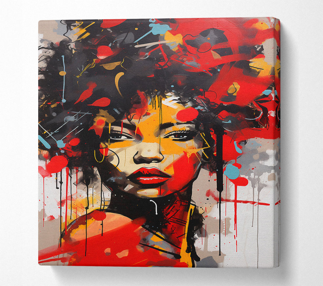  A Canvas Print of Graffiti Punch Canvas Wall Art