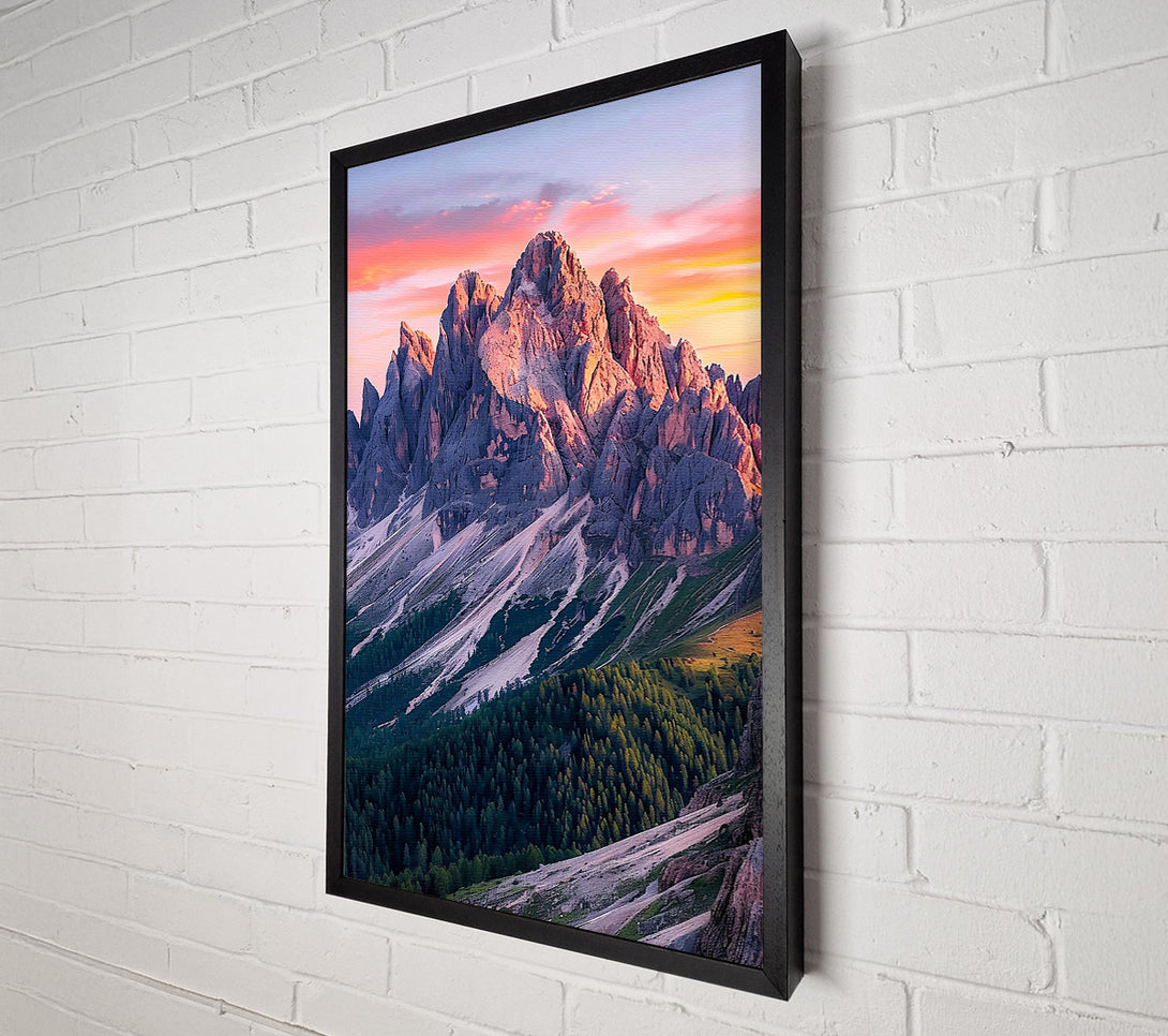  A Canvas Print of Pink Mountain Sunrise Canvas Art