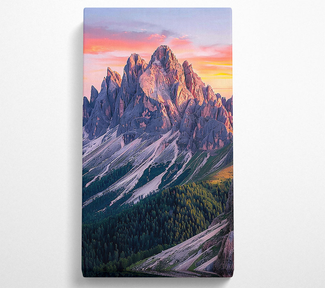  A Canvas Print of Pink Mountain Sunrise Canvas Art