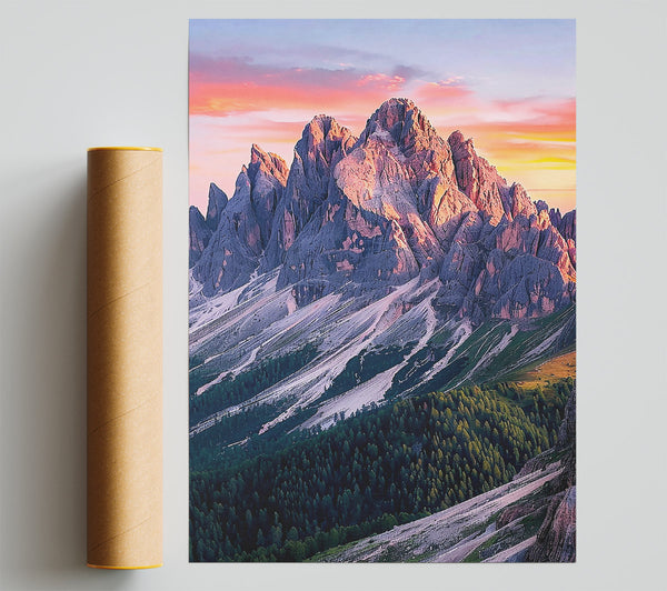 Pink Mountain Sunrise Print