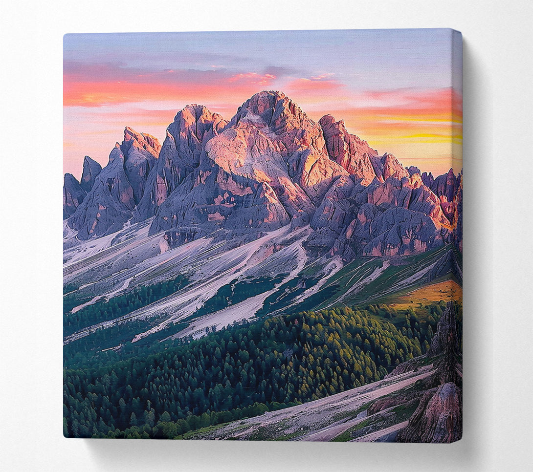 A Canvas Print of Pink Mountain Sunrise Canvas Art