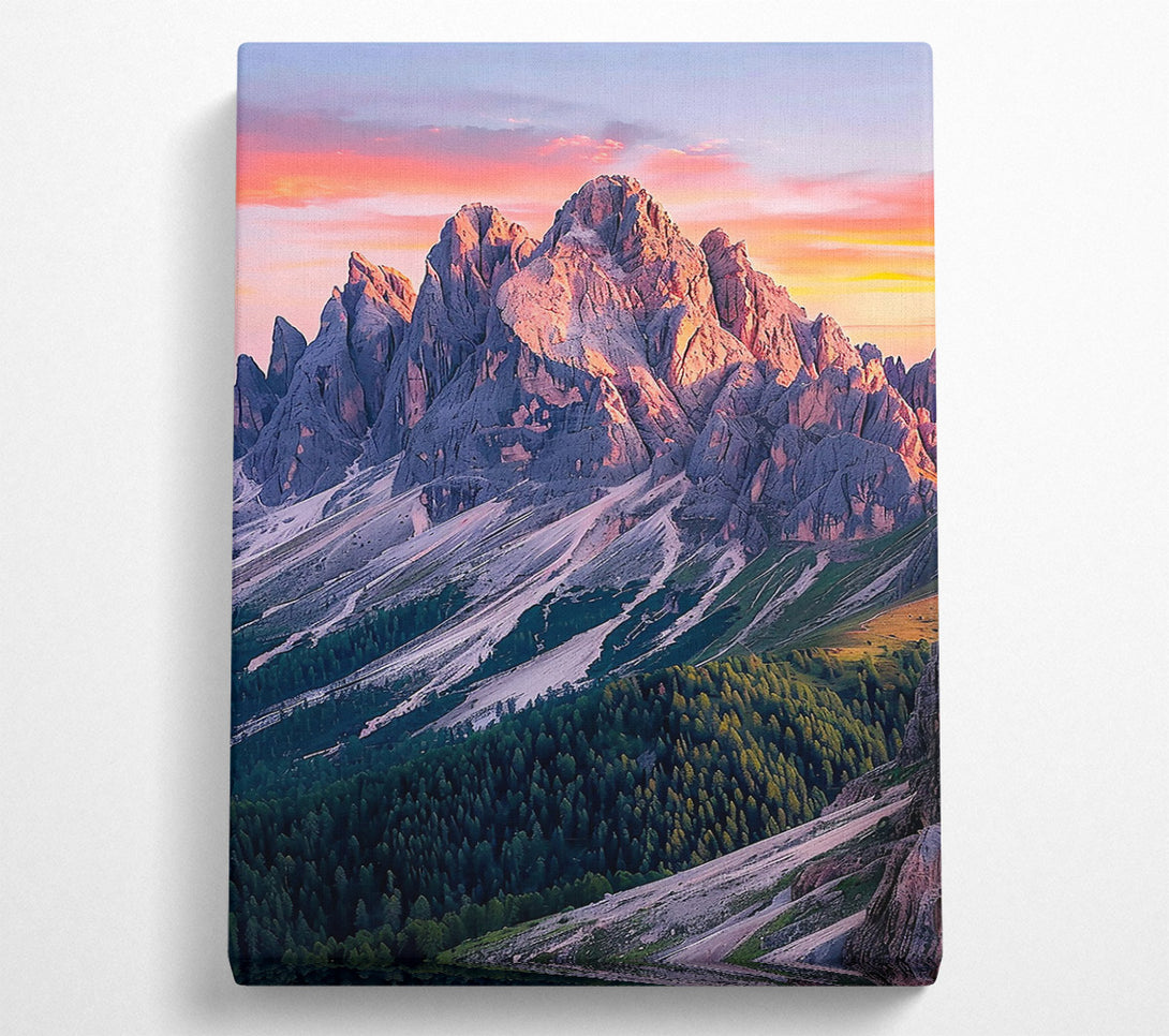  A Canvas Print of Pink Mountain Sunrise Canvas Art
