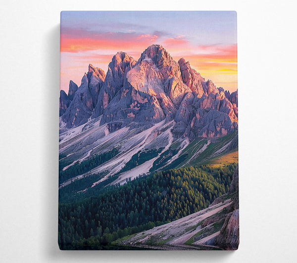  A Canvas Print of Pink Mountain Sunrise Canvas Art