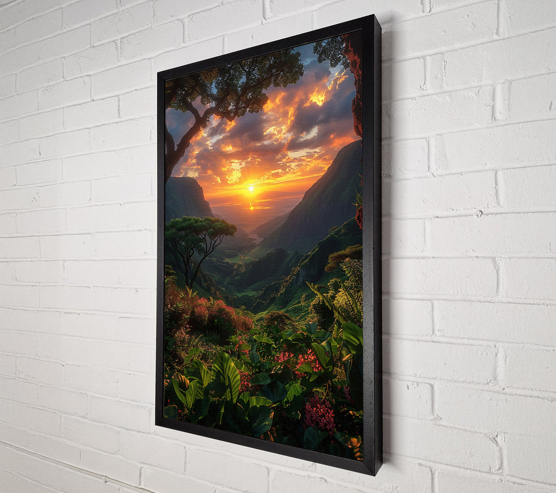  A Canvas Print of Golden Valley Sunset Canvas Print