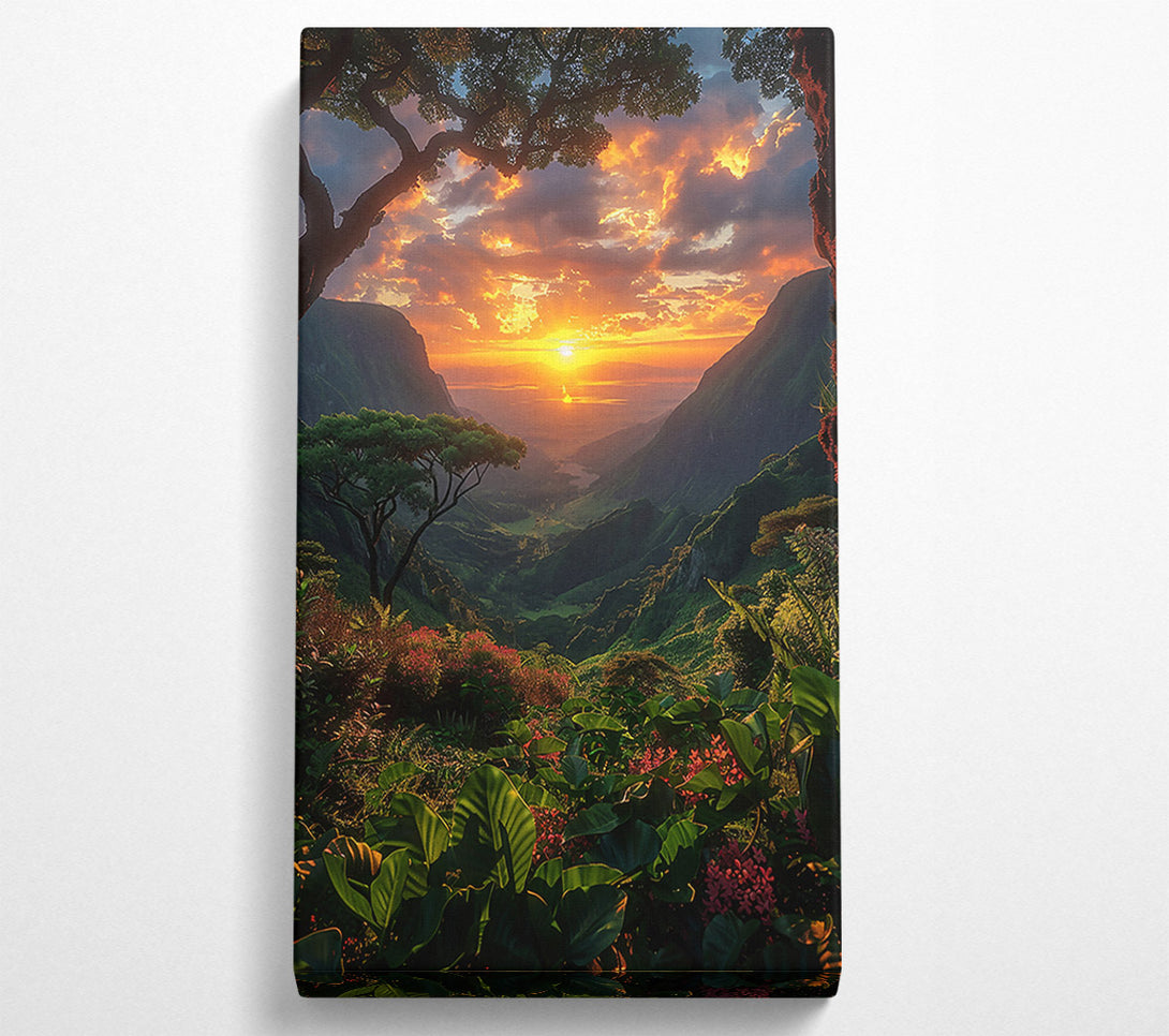  A Canvas Print of Golden Valley Sunset Canvas Print