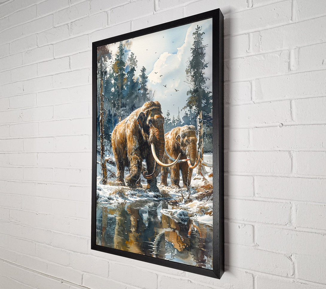  A Canvas Print of Brown Mammoth Reflections Canvas Art