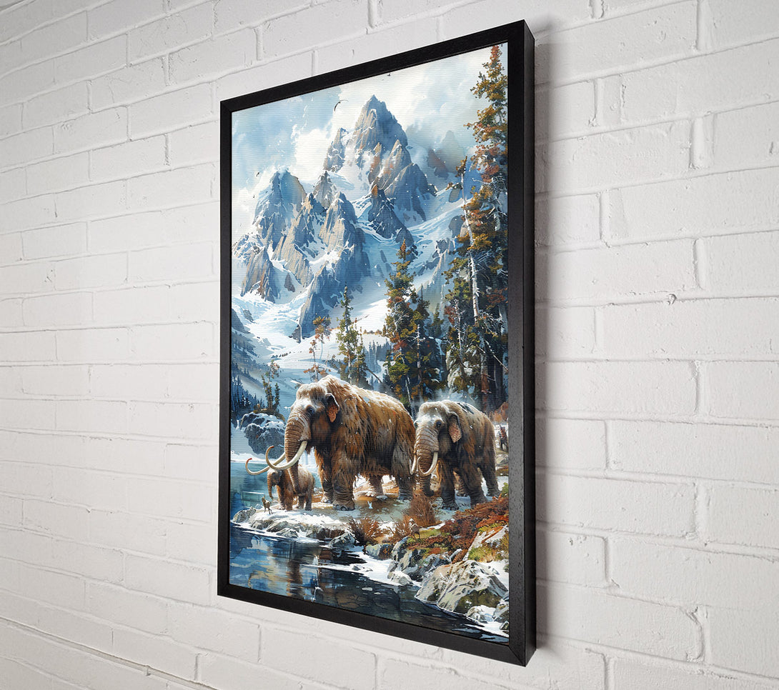  A Canvas Print of White Mountain Mammoths Canvas Wall Art