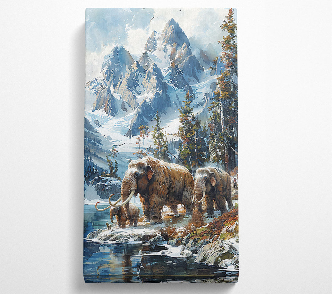  A Canvas Print of White Mountain Mammoths Canvas Wall Art