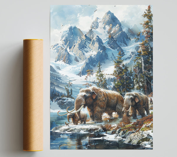 White Mountain Mammoths Print
