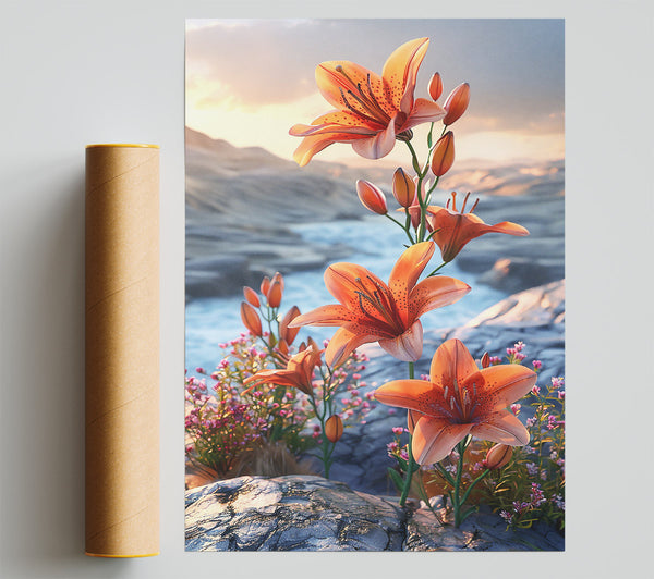 Sunset Orange Lilies Print
