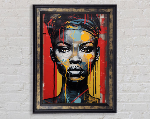 Graffiti Stare Framed Print