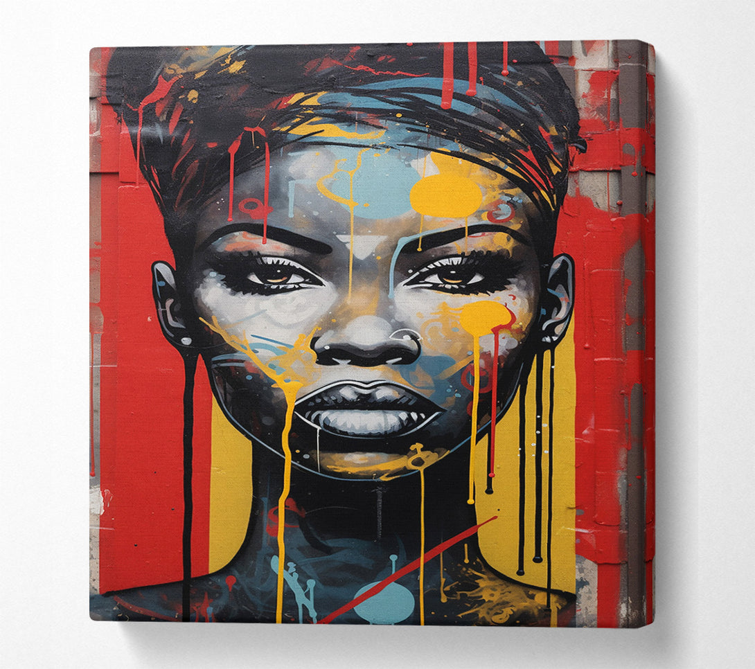  A Canvas Print of Graffiti Stare Canvas Wall Art
