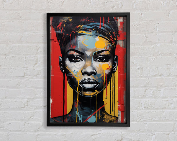 Graffiti Stare Framed Print