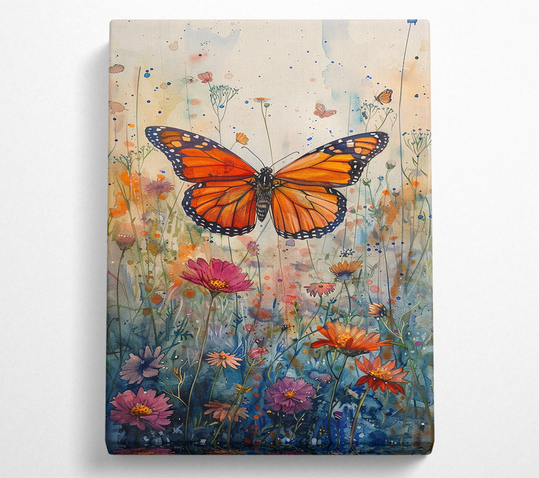  A Canvas Print of Orange Butterfly Dreamscape Canvas Print