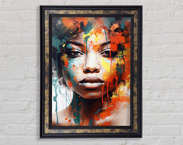 Graffiti Woman Art Framed Print