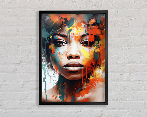 Graffiti Woman Art Framed Print
