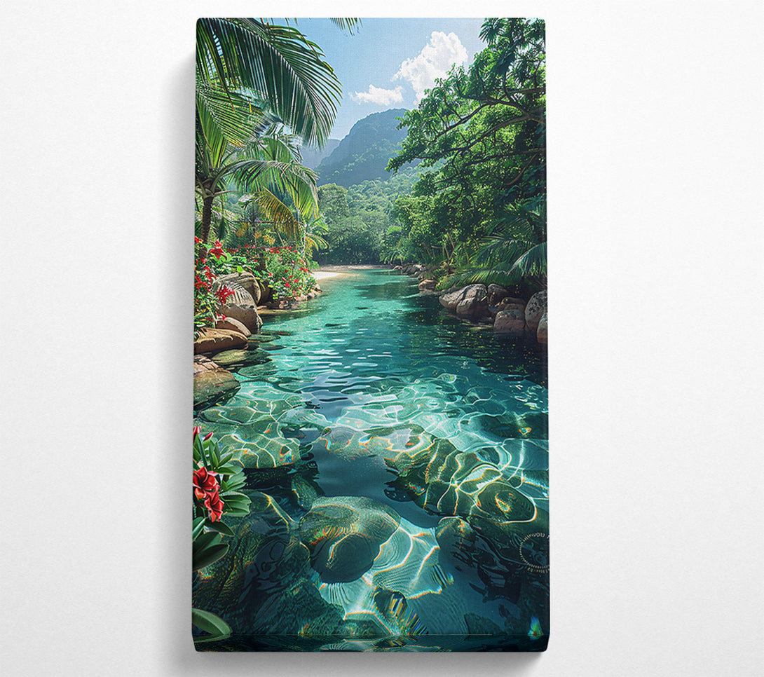  A Canvas Print of Emerald Lagoon Dreams Canvas Art