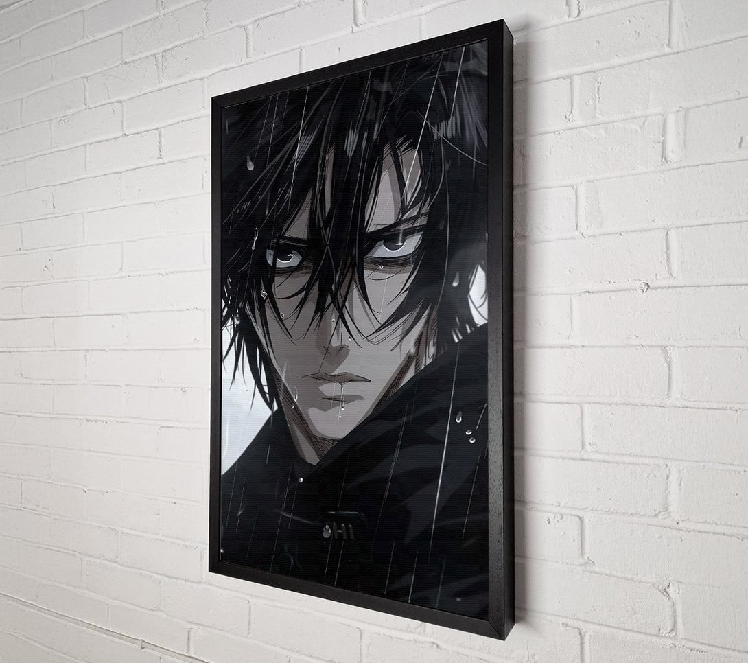  A Canvas Print of Black Rain Gaze Canvas Wall Art