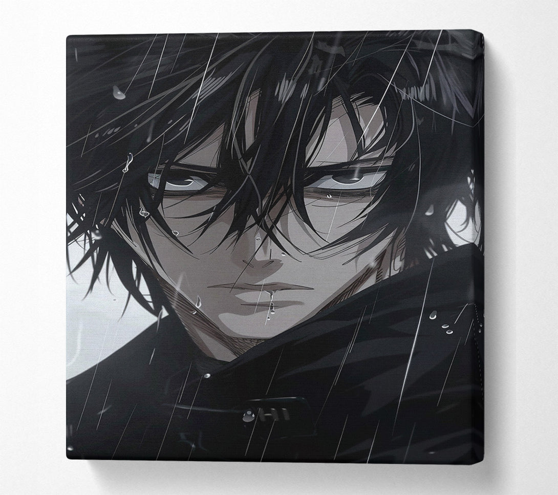 A Canvas Print of Black Rain Gaze Canvas Wall Art