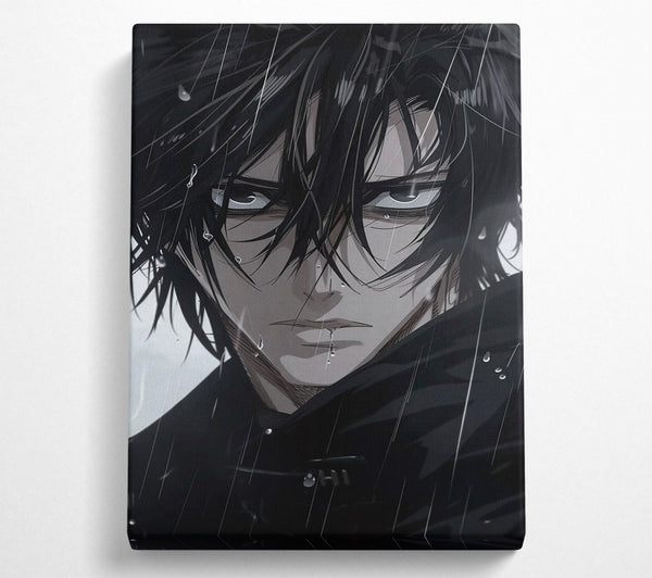  A Canvas Print of Black Rain Gaze Canvas Wall Art