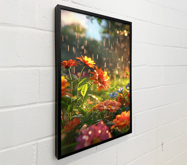Orange Blooms In The Rain