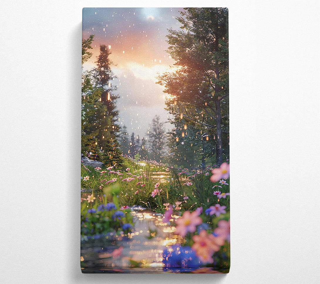  A Canvas Print of Golden Stream In Bloom Canvas Print