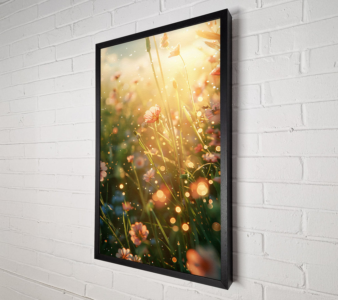  A Canvas Print of Golden Light Blooms Canvas Art