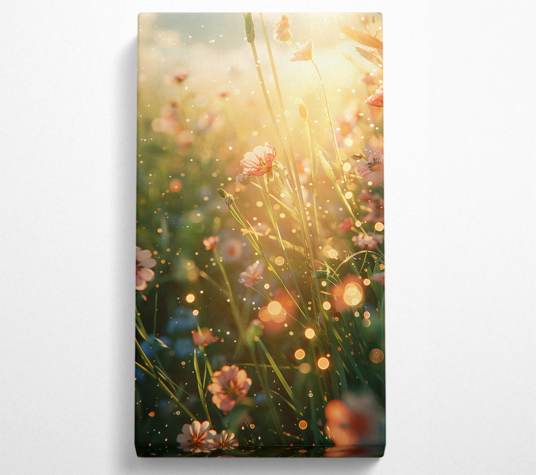  A Canvas Print of Golden Light Blooms Canvas Art