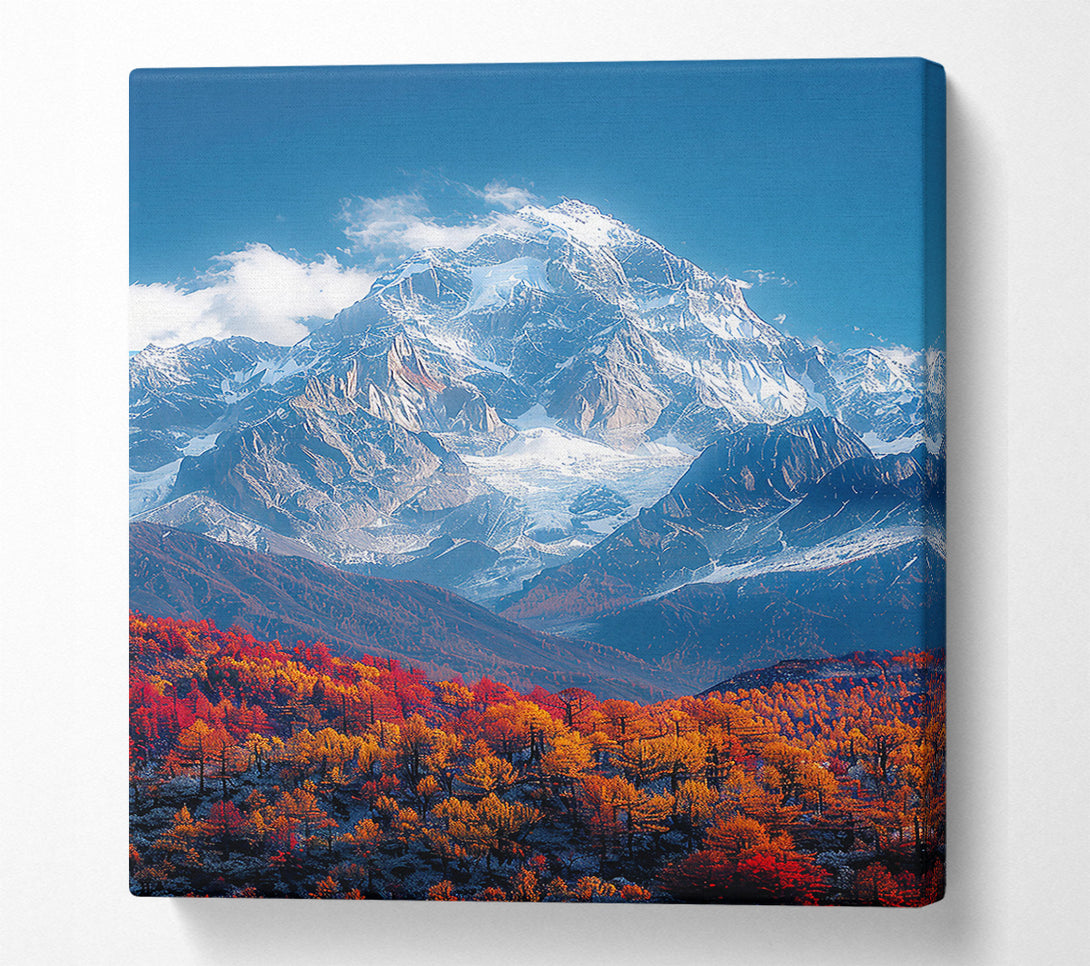  A Canvas Print of Autumn Blue Peaks Canvas Print