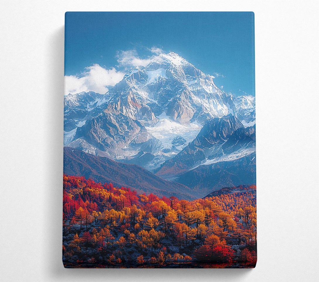  A Canvas Print of Autumn Blue Peaks Canvas Print
