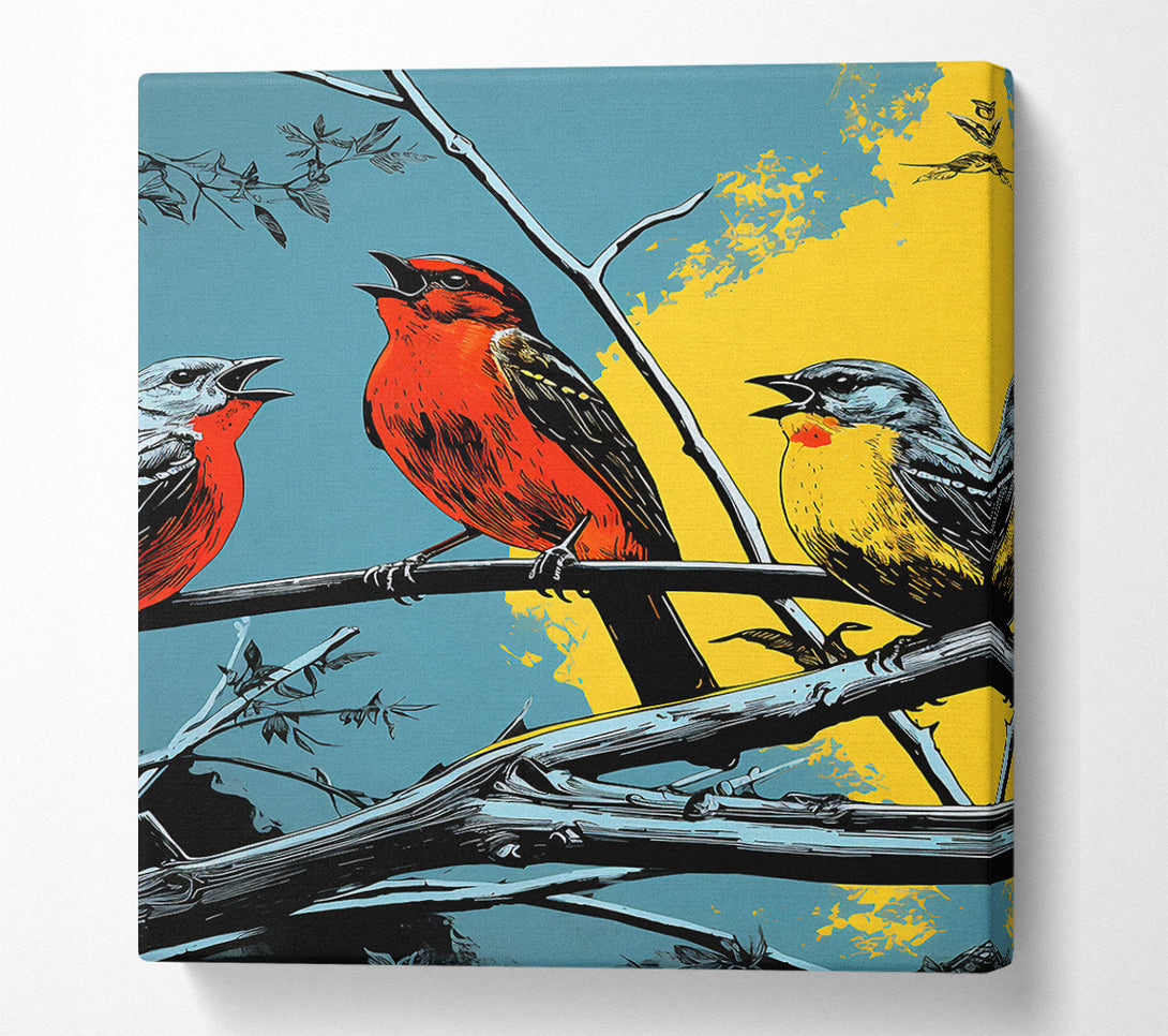  A Canvas Print of Great Tit Laugh Canvas Wall Art