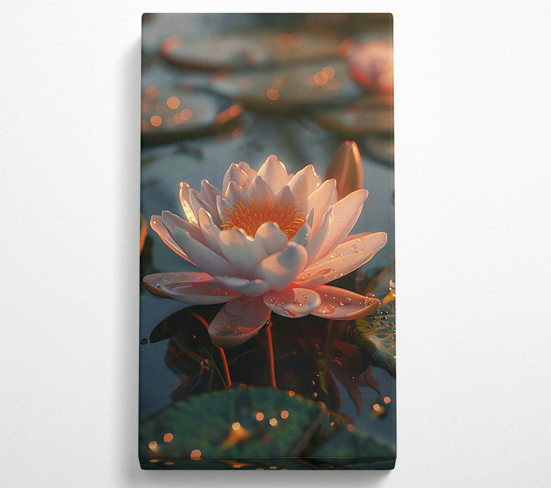  A Canvas Print of Pale Pink Water Lily Canvas Art