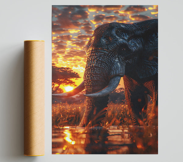 Golden Sunset Giant Poster