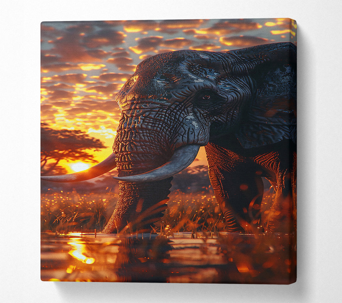  A Canvas Print of Golden Sunset Giant Canvas Print