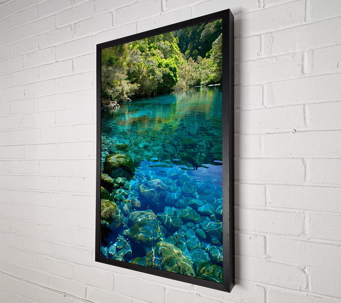  A Canvas Print of Aqua Stone Serenity Canvas Print