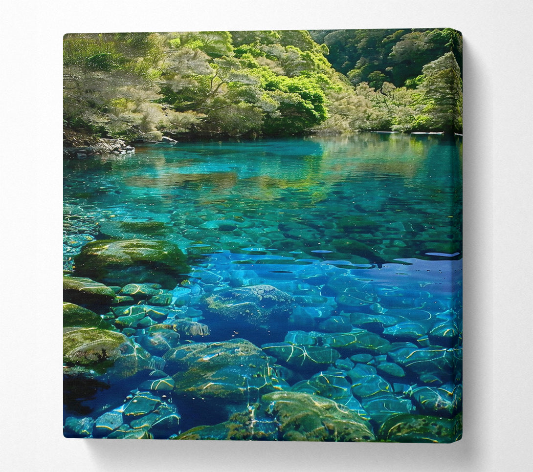  A Canvas Print of Aqua Stone Serenity Canvas Print