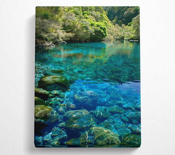  A Canvas Print of Aqua Stone Serenity Canvas Print