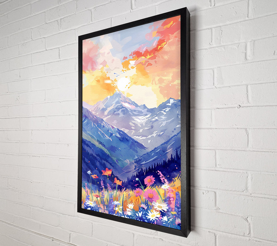  A Canvas Print of Blue Mountain Sunset Canvas Print